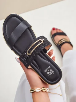 Royalfashion Damskie klapki na płaskiej podeszwie Mamma