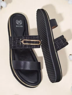 Royalfashion Damskie klapki na płaskiej podeszwie Mamma