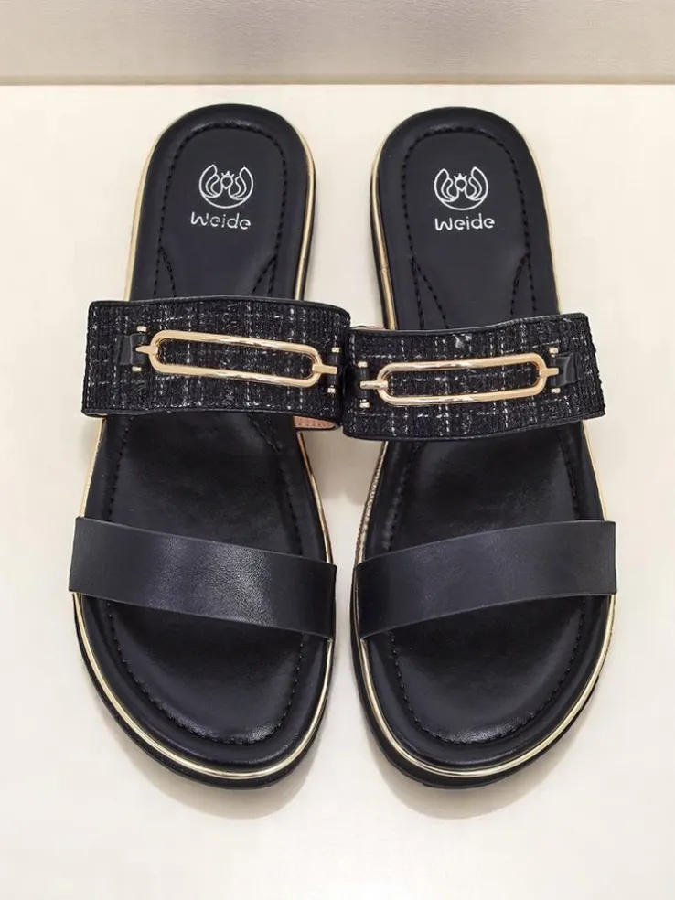 Royalfashion Damskie klapki na płaskiej podeszwie Mamma