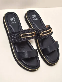 Royalfashion Damskie klapki na płaskiej podeszwie Mamma