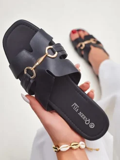 Royalfashion Damskie klapki na płaskiej podeszwie Lina