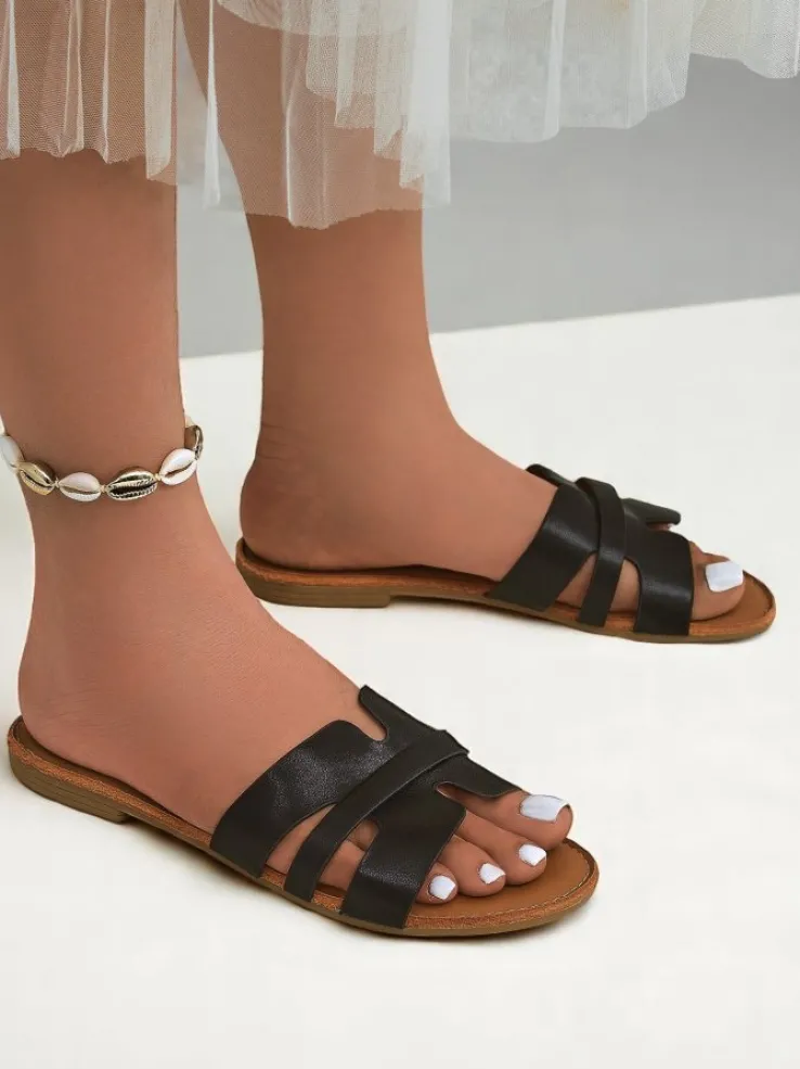 Royalfashion Damskie klapki na płaskiej podeszwie Livia Soft