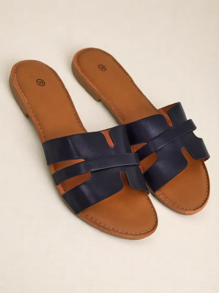 Royalfashion Damskie klapki na płaskiej podeszwie Livia Soft