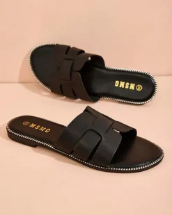 Royalfashion Damskie klapki na płaskiej podeszwie Omipp