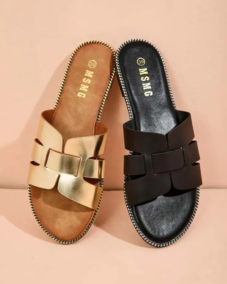 Royalfashion Damskie klapki na płaskiej podeszwie Omipp