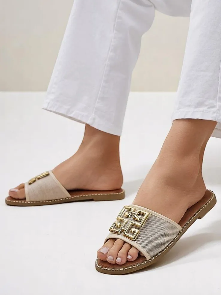 Royalfashion Damskie klapki na płaskiej podeszwie Rorole