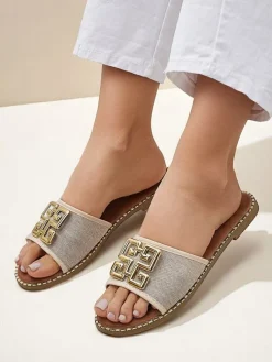 Royalfashion Damskie klapki na płaskiej podeszwie Rorole