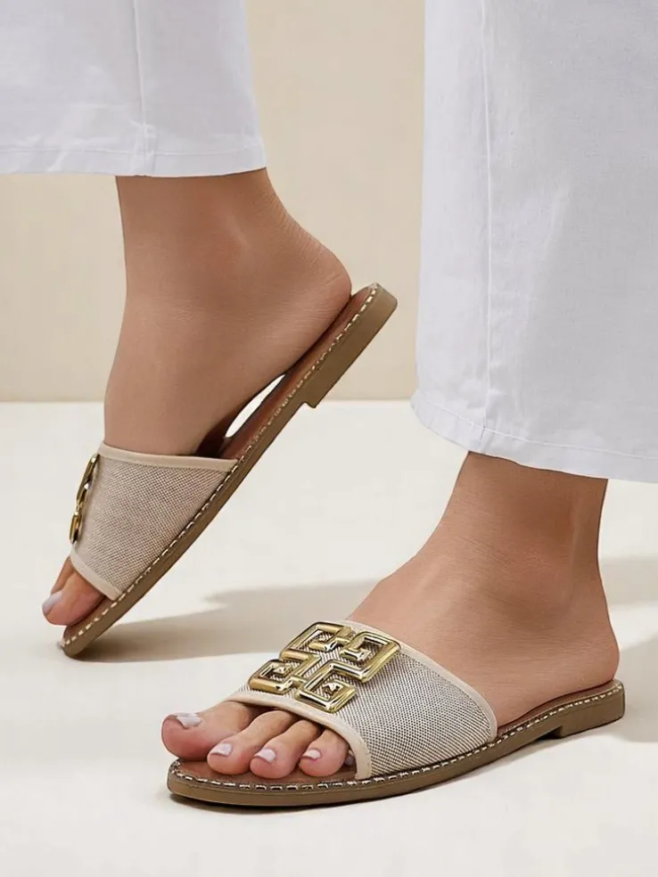 Royalfashion Damskie klapki na płaskiej podeszwie Rorole