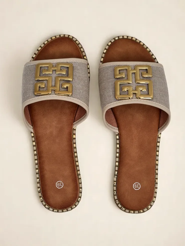 Royalfashion Damskie klapki na płaskiej podeszwie Rorole