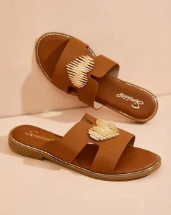 Royalfashion Damskie klapki na płaskiej podeszwie Olis