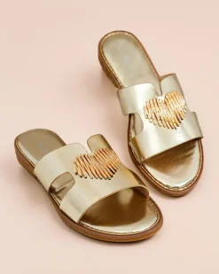 Royalfashion Damskie klapki na płaskiej podeszwie Olis