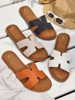 Royalfashion Damskie klapki na płaskiej podeszwie Casual Style