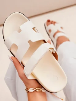 Royalfashion Damskie klapki na płaskiej podeszwie Arian