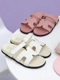 Royalfashion Damskie klapki na płaskiej podeszwie Arian