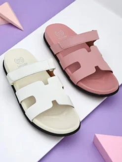 Royalfashion Damskie klapki na płaskiej podeszwie Arian