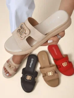 Royalfashion Damskie klapki na płaskiej podeszwie ChicStep