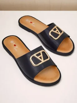 Royalfashion Damskie klapki na płaskiej podeszwie Ohanna