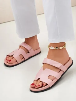 Royalfashion Damskie klapki na płaskiej podeszwie Arian