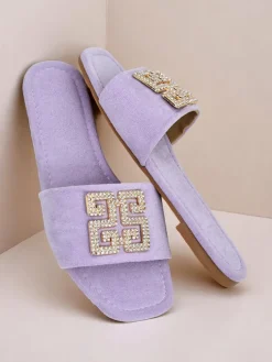 Royalfashion Damskie klapki na płaskiej podeszwie Zamila