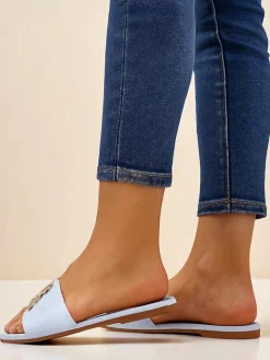 Royalfashion Damskie klapki na płaskiej podeszwie Zamila