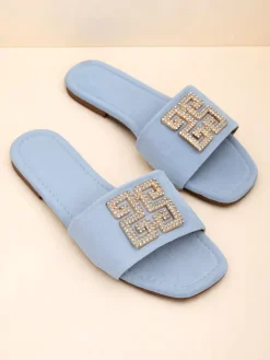 Royalfashion Damskie klapki na płaskiej podeszwie Zamila