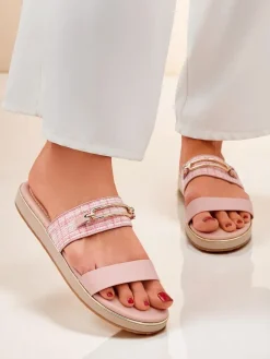 Royalfashion Damskie klapki na płaskiej podeszwie Mamma