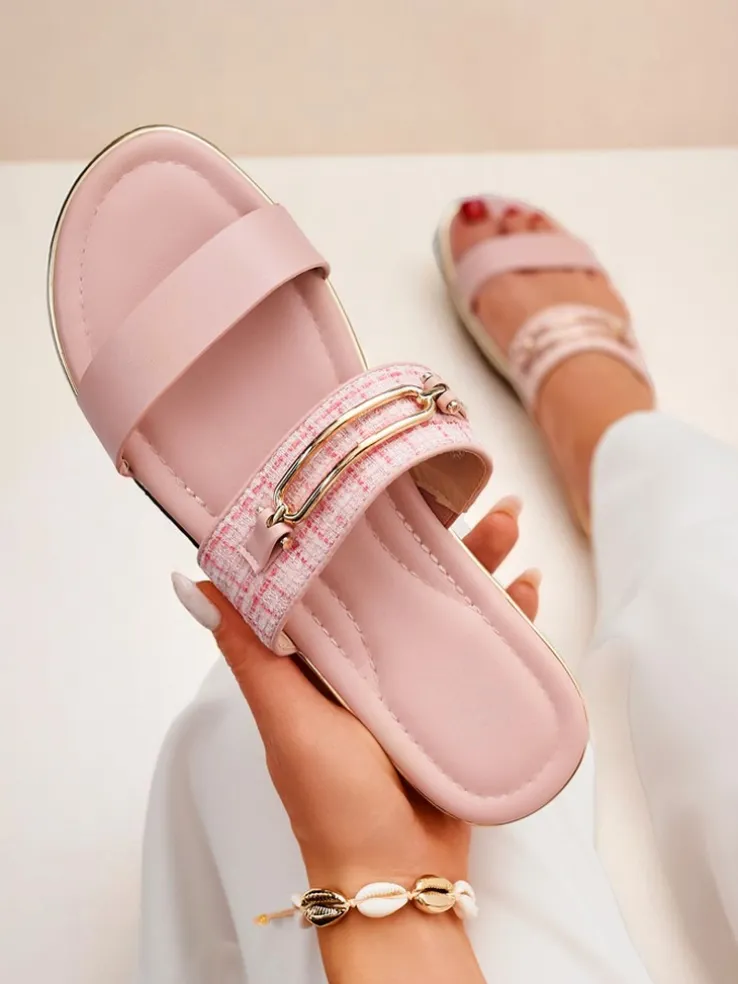 Royalfashion Damskie klapki na płaskiej podeszwie Mamma