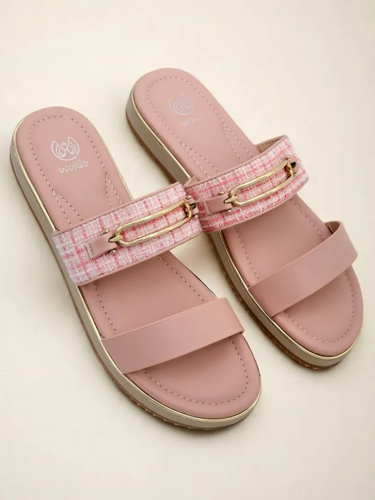 Royalfashion Damskie klapki na płaskiej podeszwie Mamma