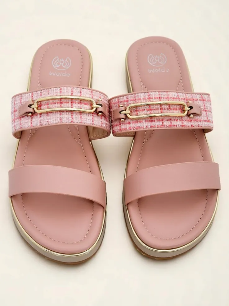 Royalfashion Damskie klapki na płaskiej podeszwie Mamma