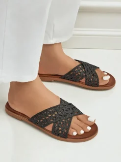 Royalfashion Damskie klapki na płaskiej podeszwie Ella Brooke