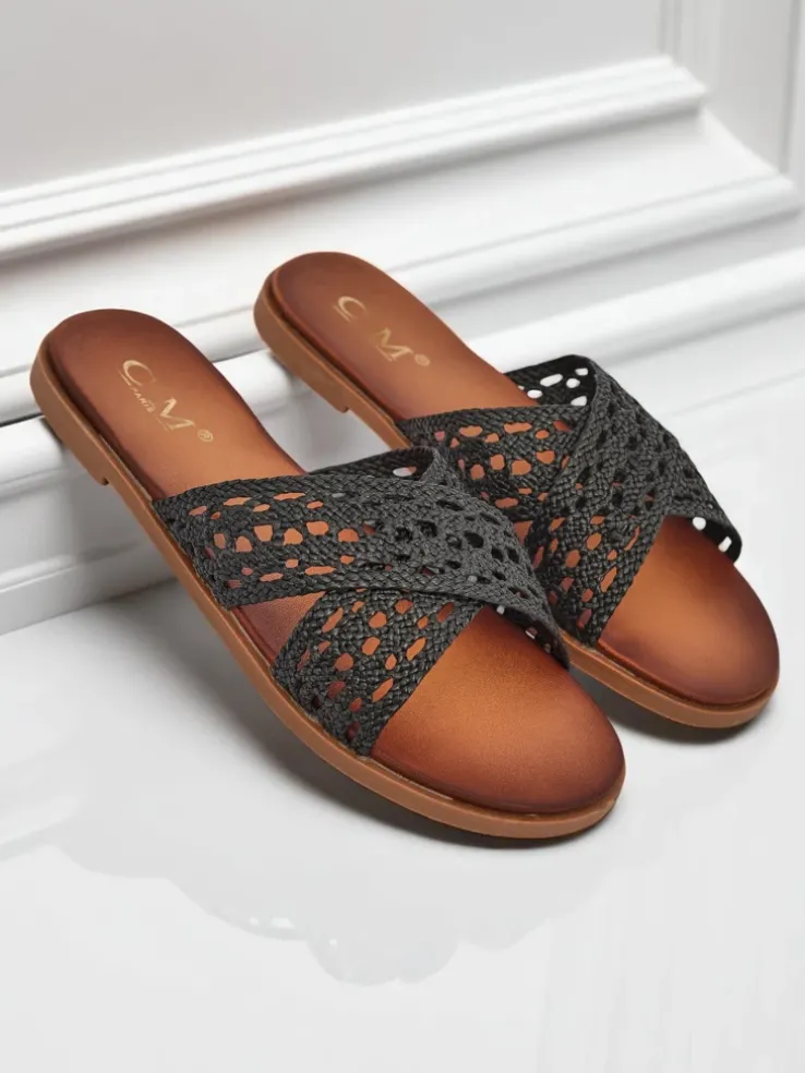 Royalfashion Damskie klapki na płaskiej podeszwie Ella Brooke