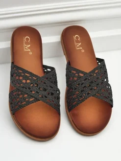 Royalfashion Damskie klapki na płaskiej podeszwie Ella Brooke