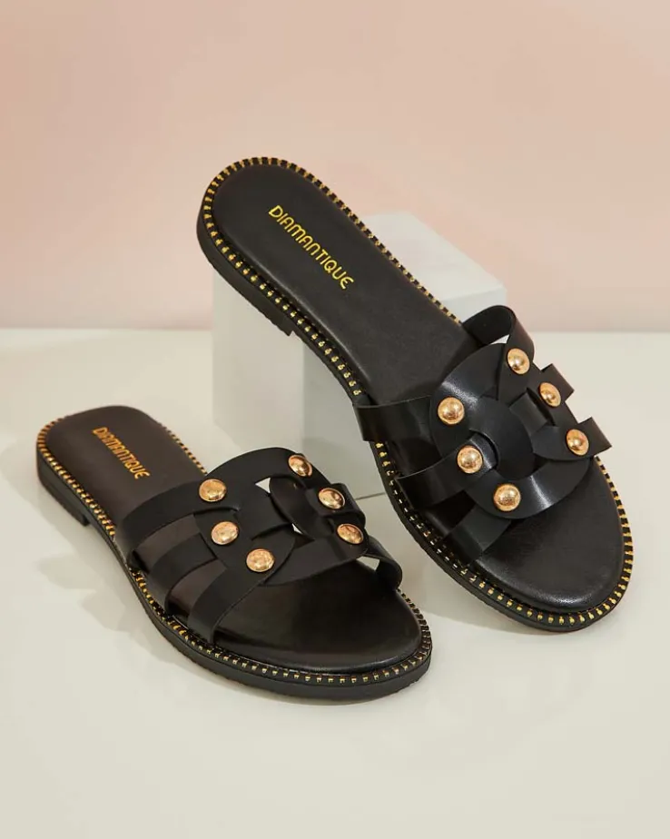 Royalfashion Damskie klapki na płaskiej podeszwie Erole