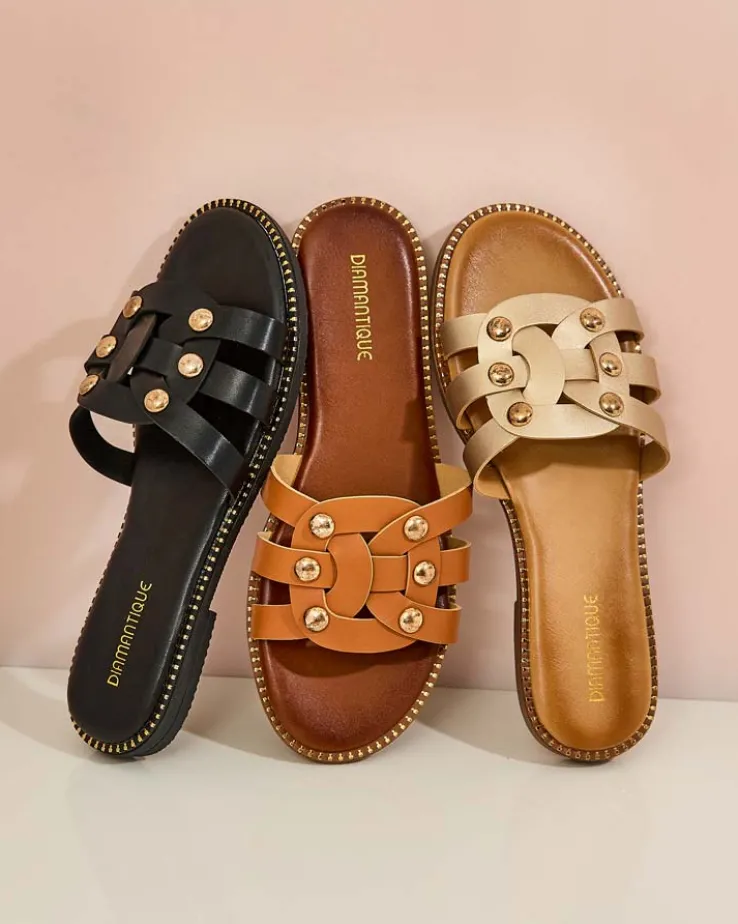 Royalfashion Damskie klapki na płaskiej podeszwie Erole