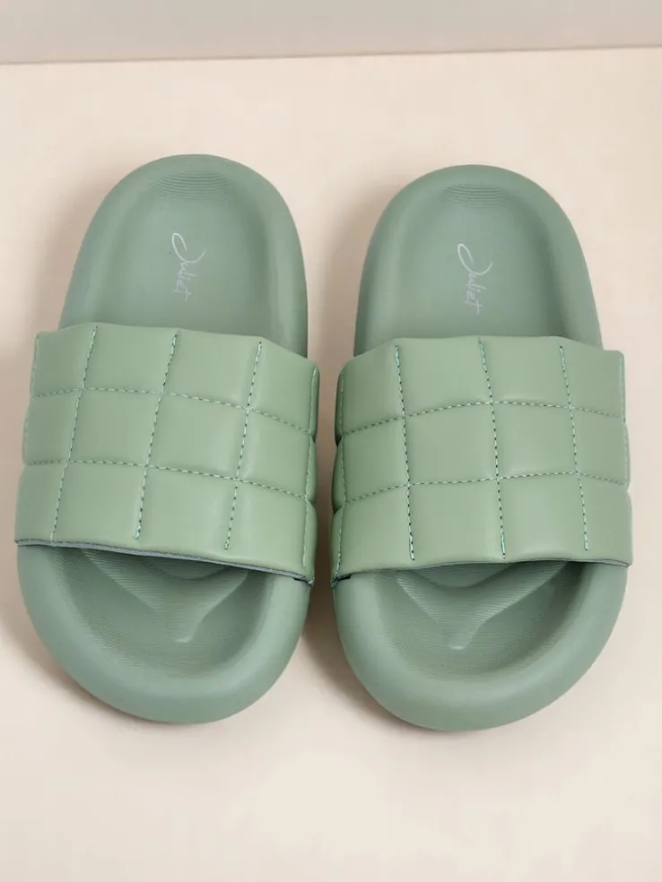 Royalfashion Damskie klapki na płaskiej podeszwie Quilt Walk