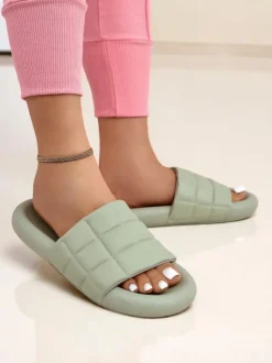 Royalfashion Damskie klapki na płaskiej podeszwie Quilt Walk