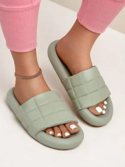 Royalfashion Damskie klapki na płaskiej podeszwie Quilt Walk