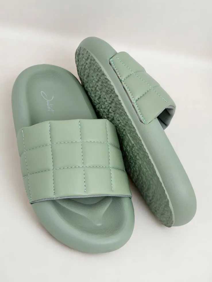 Royalfashion Damskie klapki na płaskiej podeszwie Quilt Walk