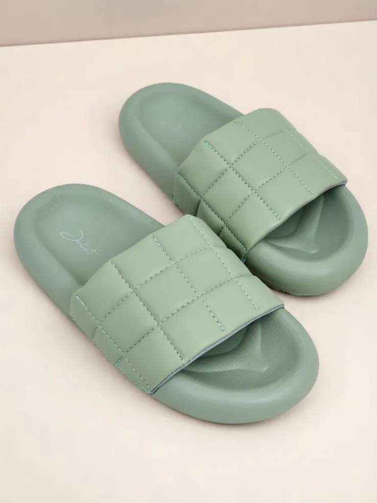 Royalfashion Damskie klapki na płaskiej podeszwie Quilt Walk