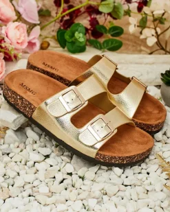 Royalfashion Damskie klapki na płaskiej podeszwie Rill