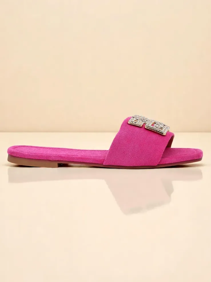 Royalfashion Damskie klapki na płaskiej podeszwie Zamila