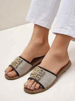 Royalfashion Damskie klapki na płaskiej podeszwie Rorole