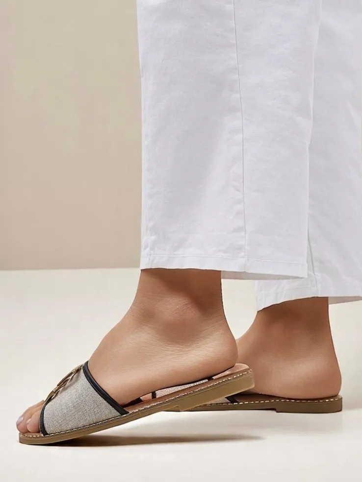 Royalfashion Damskie klapki na płaskiej podeszwie Rorole