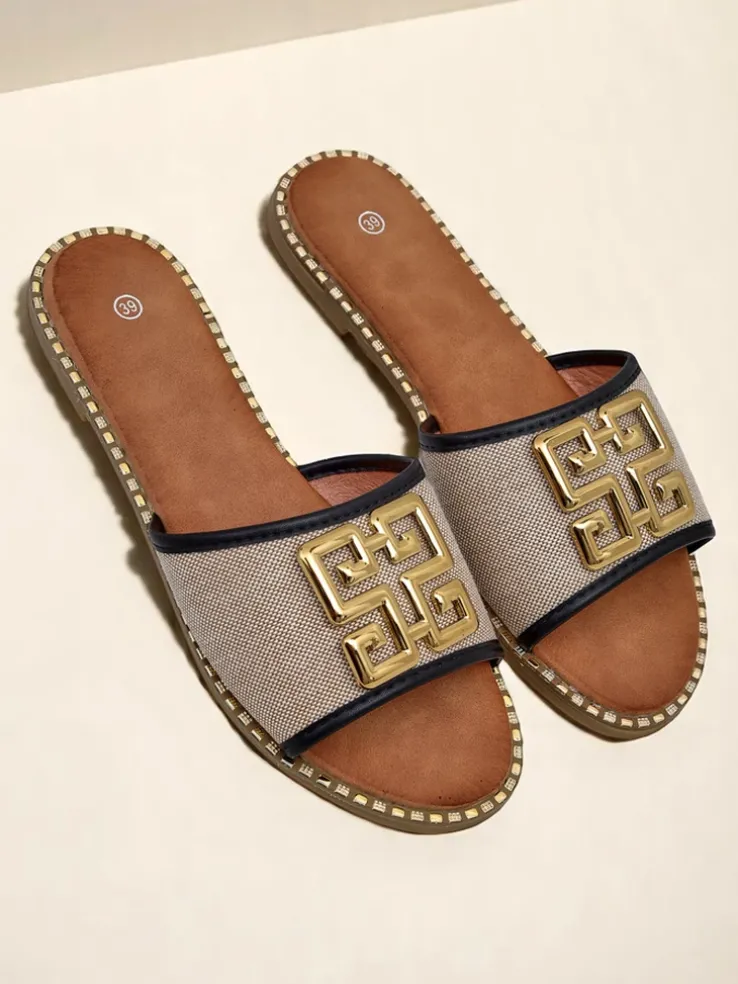 Royalfashion Damskie klapki na płaskiej podeszwie Rorole