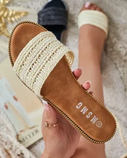 Royalfashion Damskie klapki na płaskiej podeszwie Bofira