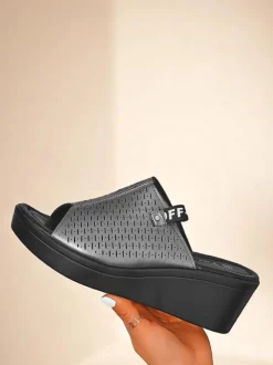 Royalfashion Damskie klapki na koturnie Luna Wedge