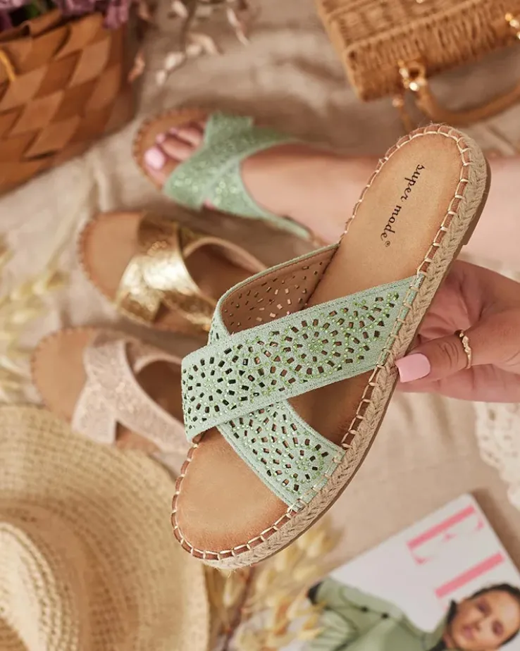 Royalfashion Damskie klapki na płaskiej podeszwie Tivona