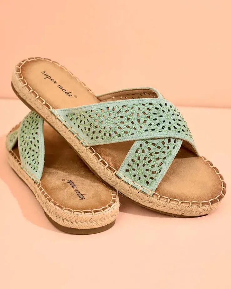 Royalfashion Damskie klapki na płaskiej podeszwie Tivona