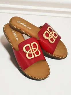 Royalfashion Damskie klapki na płaskiej podeszwie Heraklia