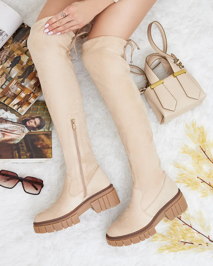 Royalfashion Damskie kozaki za kolano Staroll